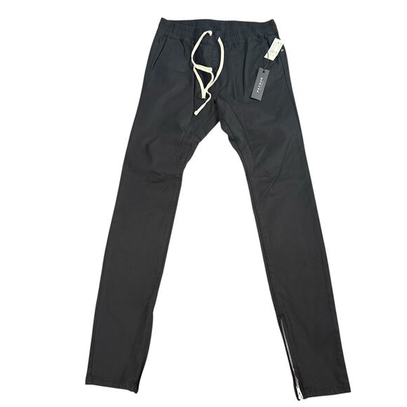 Pacsun Men's Black Drawstring Ankle Zipper Pants Size S - Picture 1 of 6